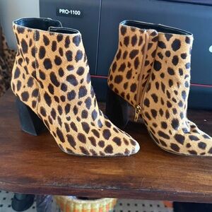 Vince Camuto Animal Print Ankle Booties